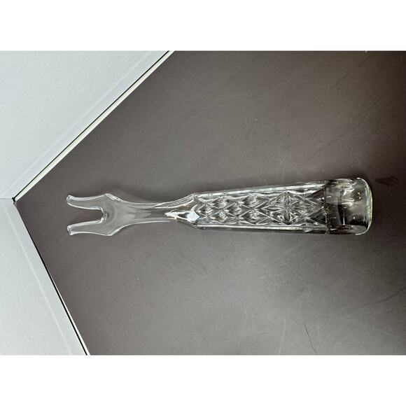 Anchor Hocking Wexford Glass Serving Fork - Picture 2 of 4